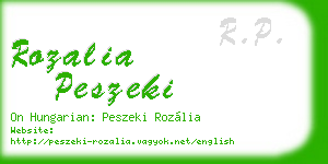 rozalia peszeki business card