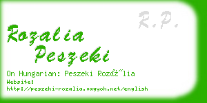 rozalia peszeki business card